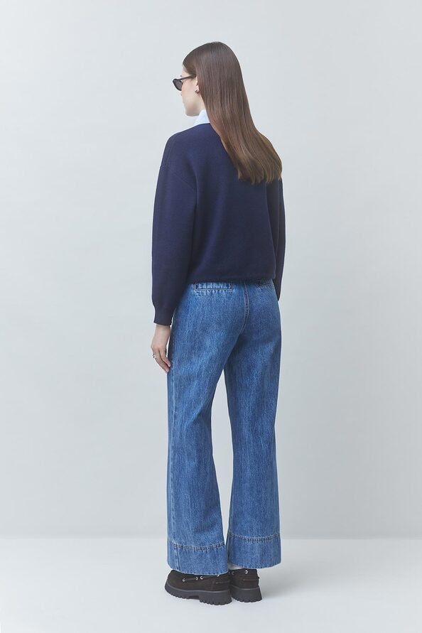 Suncoo - PAULIN Two-tone polo jumper-achteraanzicht