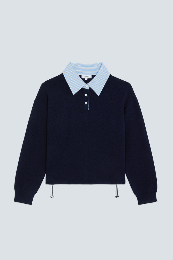 Suncoo - PAULIN Two-tone polo jumper-packshot
