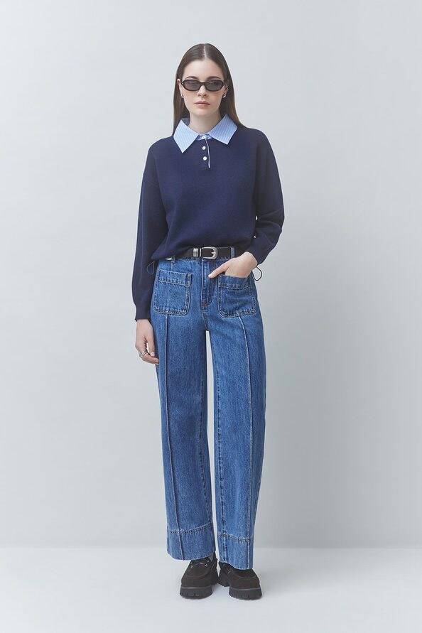 Suncoo - PAULIN Two-tone polo jumper-vooraanzicht