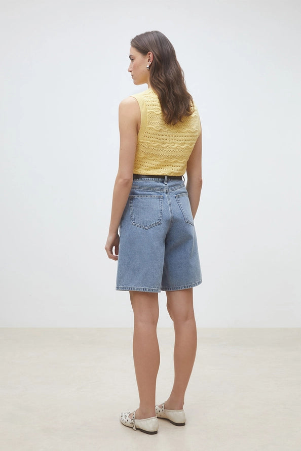 Suncoo -  Pidji openwork knit top-achteraanzicht