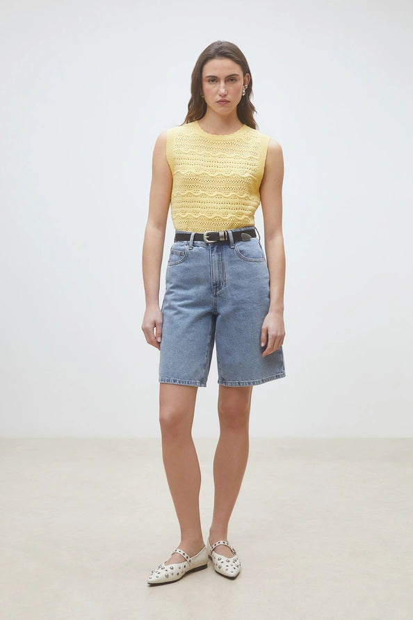 Suncoo -  Pidji openwork knit top-vooraanzicht